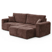 ECKSOFA BALOO mit Schlaffunktion und Bettkasten Braun - Braun, Holzwerkstoff/Kunststoff (250/90/160cm) - Idohome