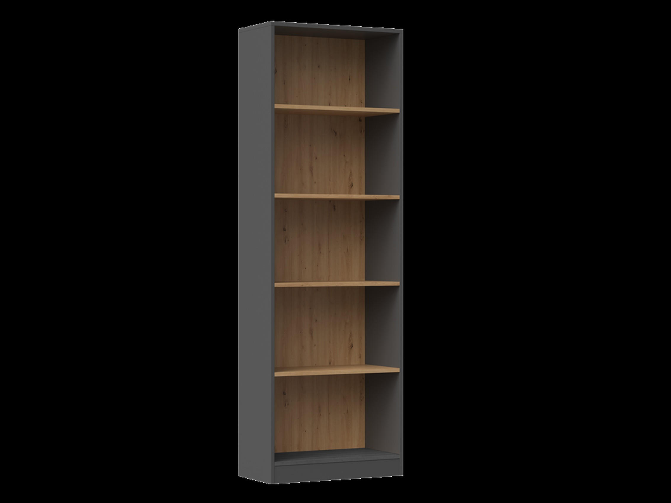 BÜCHERREGAL Anthrazit, Artisan 60/182/30 - Anthrazit, Holzwerkstoff (60/182/30cm) - RAUMHIRSCH FURNITURE