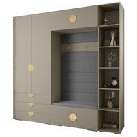 GARDEROBEN-SET 236,7/240/47 - Kaschmir/Goldfarben, Holz/Kunststoff (240/236.7/47cm) - Abiks Möbel