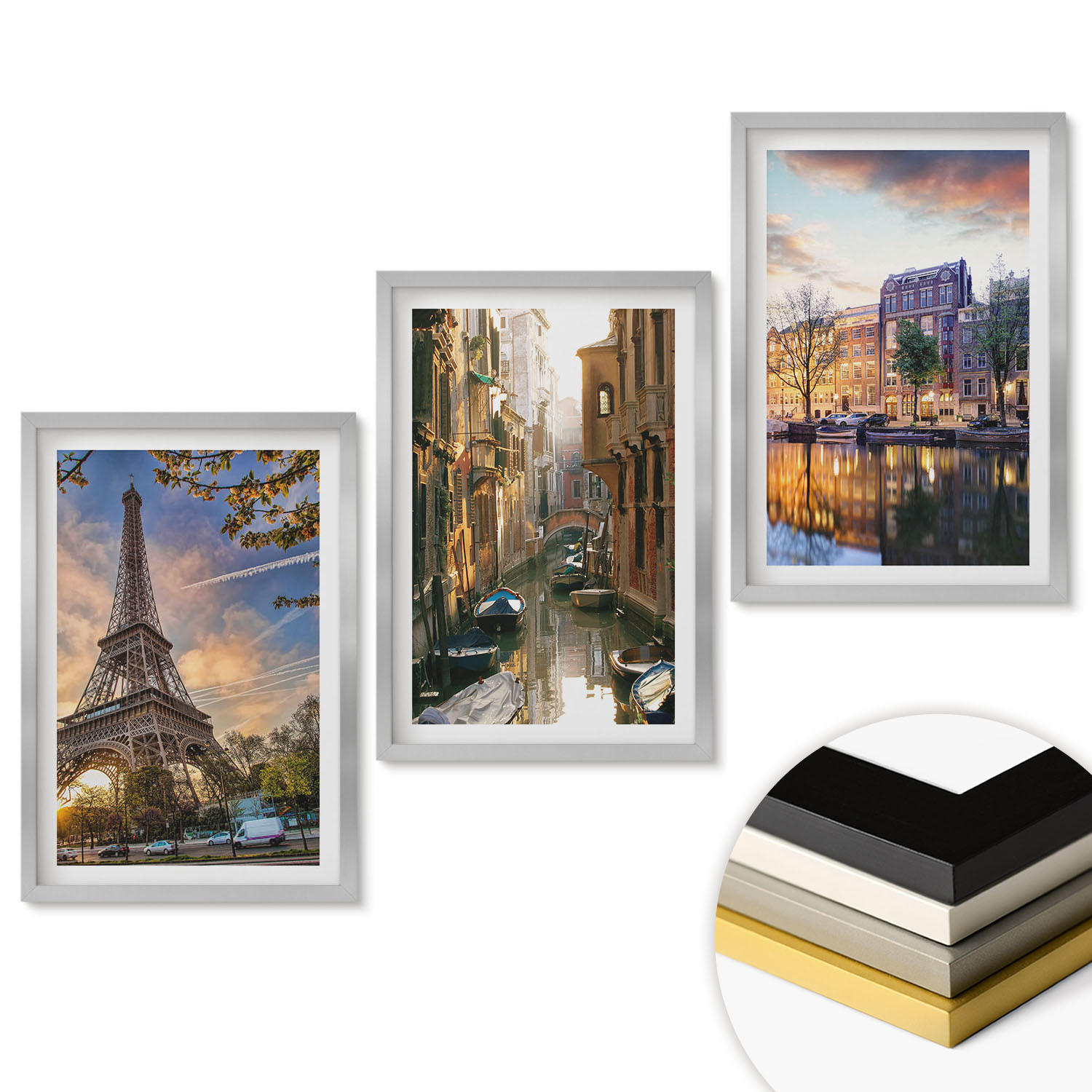 ArtPrintCave Wandbilder Silber 40x60 cm