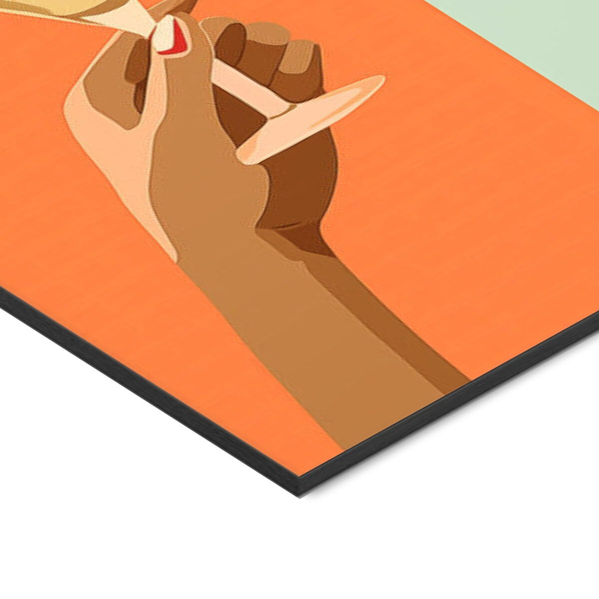 POSTER mit Rahmen Andreas Magnusson - A Toast for Two - Multicolor/Schwarz, Holz/Papier (50/70cm) - Poster&Frame