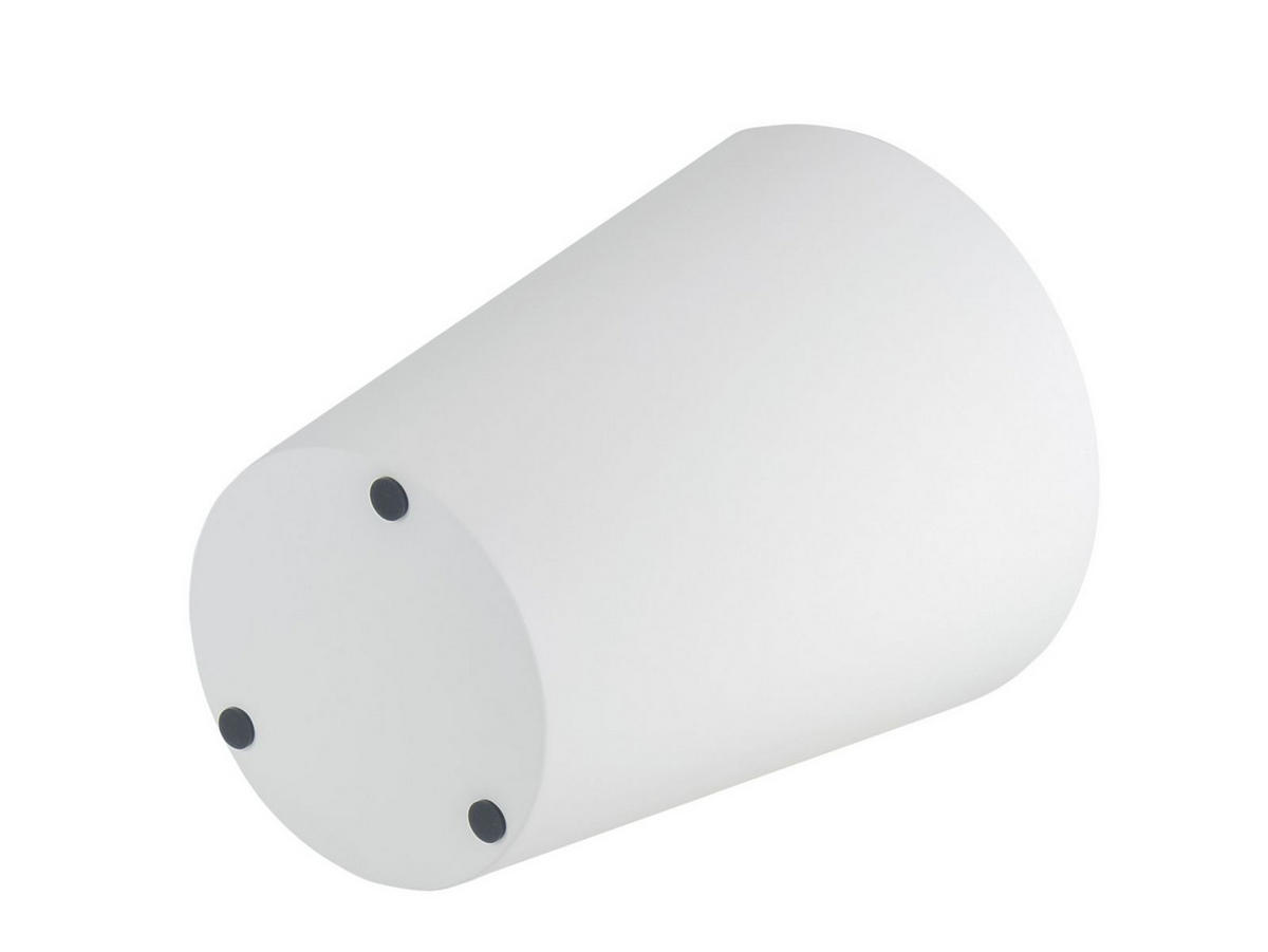 PAPIERKORB Rin weiß 23/28/23 cm rund mit Holzabdeckung - Weiß, Metall (23/28/23cm) - Yamazaki