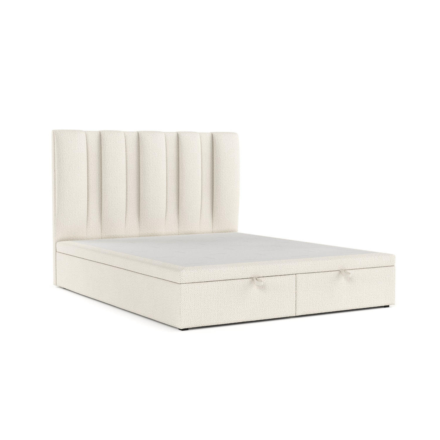 POLSTERBETT Orta mit Stauraum 140/200 cm Hellbeige im Alta Stoff - Sandfarben/Schwarz, Holz/Holzwerkstoff (140/200cm) - AltaBeds