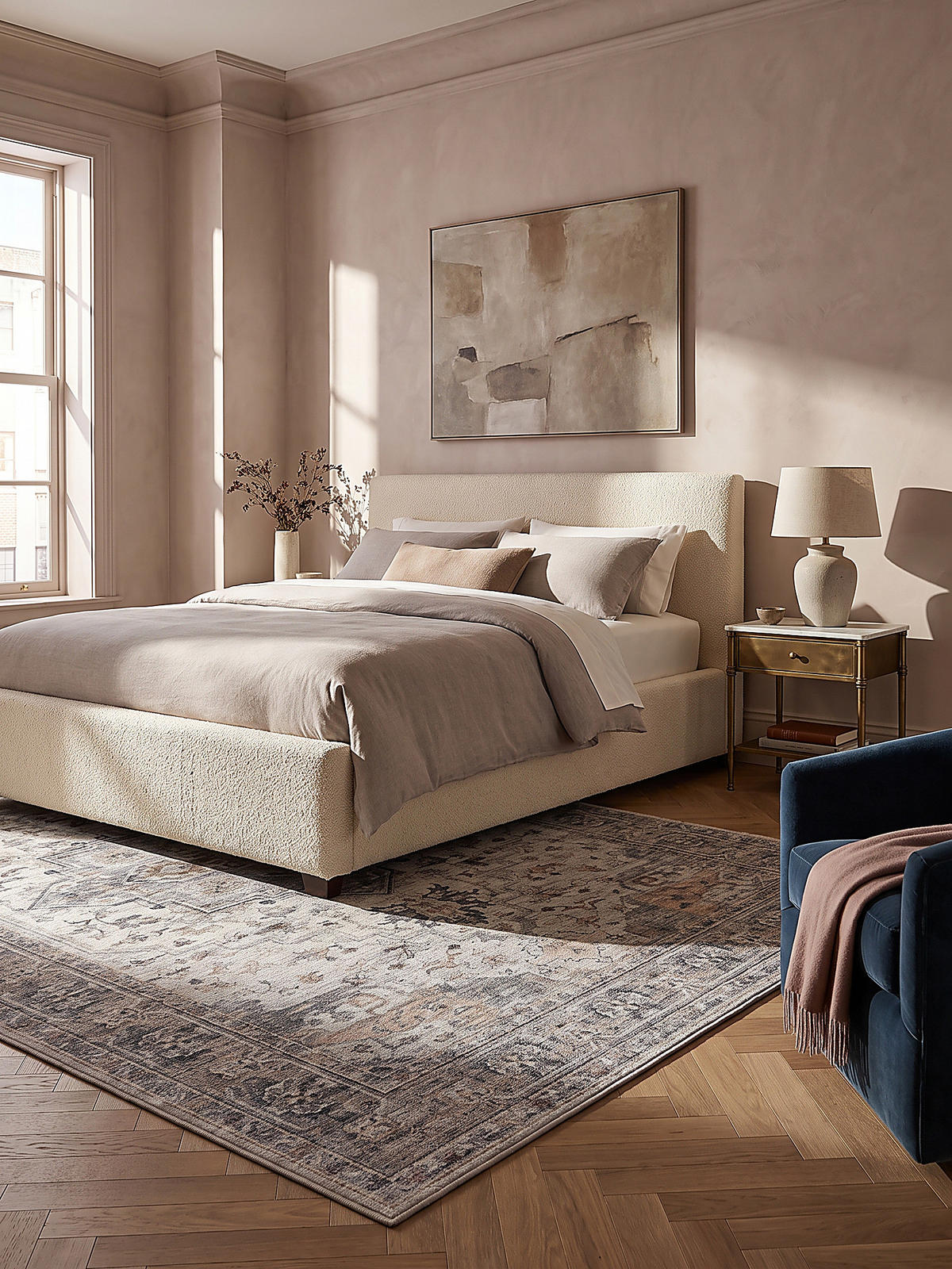 TEPPICH Kurzflor, waschbar, mit Medaillon, VERNANTE in Beige-Grau, 200 x 290 cm - Beige, Textil (200/290cm) - KADIMA DESIGN