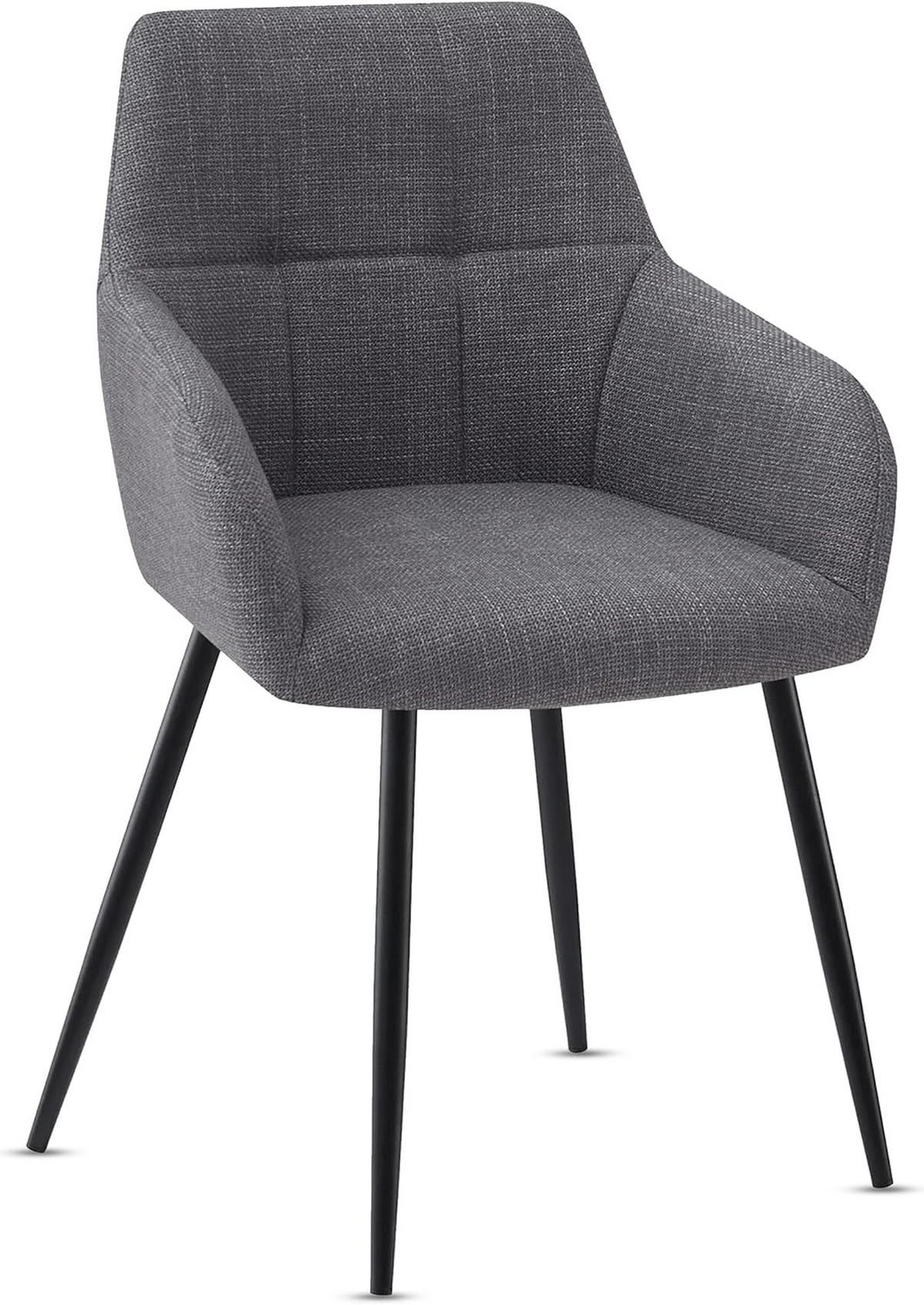 ESSZIMMERSTUHL Hellgrau, Bequem Für Wohnzimmer, Küche Oder Büro - Grau, Textil (36/86/43cm) - Best For Home