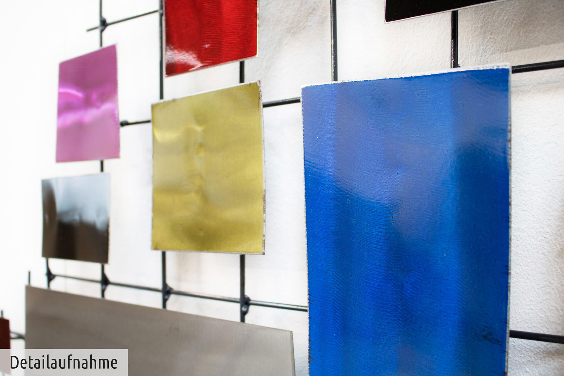 WANDDEKO Bunt 111/78 cm - Multicolor, Metall (3/78/5cm) - KUNSTLOFT