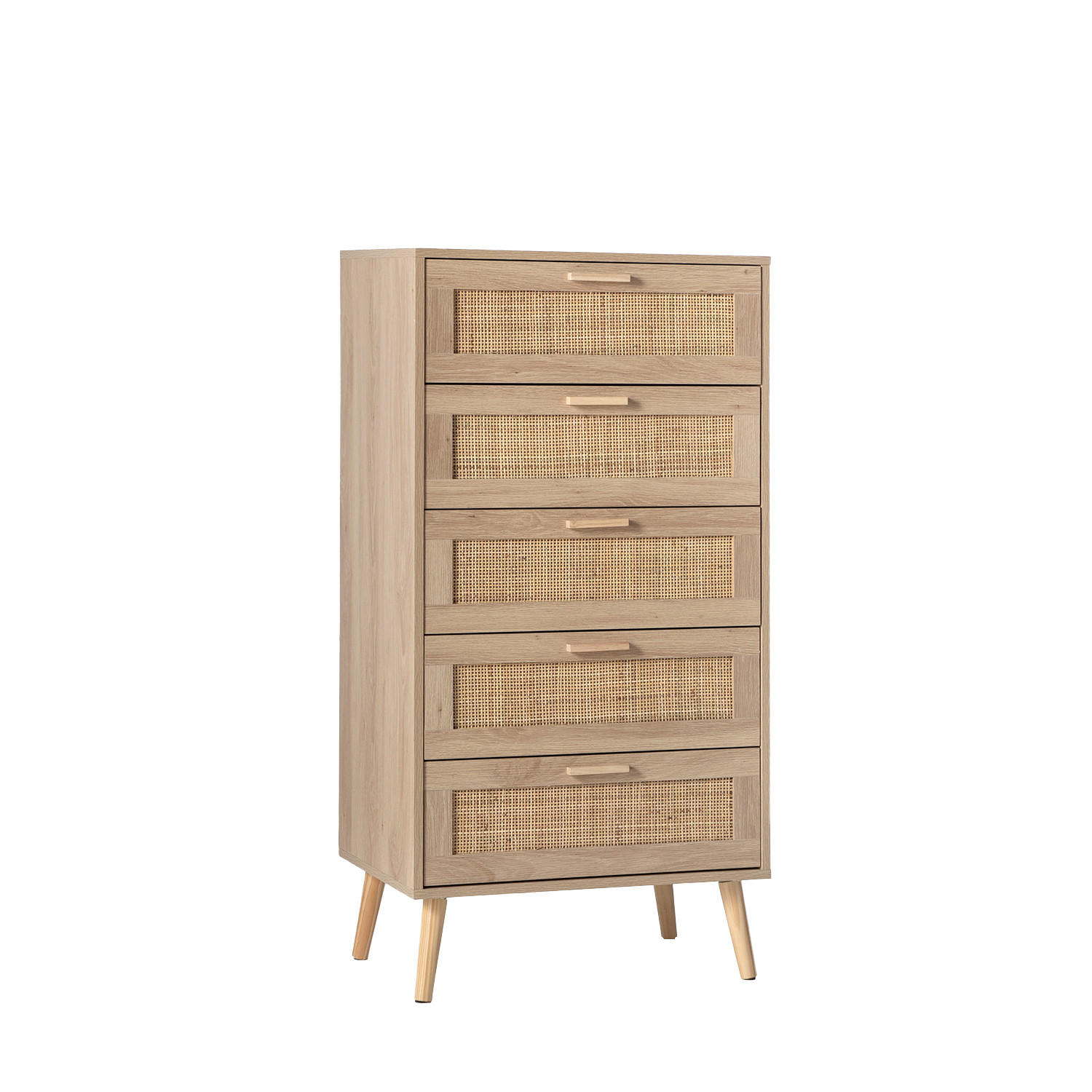 SCHUBLADENSCHRANK Tahiti Natürlich 60 cm x 119 cm - Naturfarben, Holzwerkstoff (60/119/39cm) - Klast Home