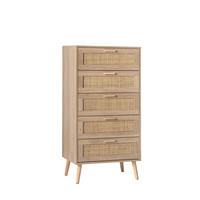 SCHUBLADENSCHRANK Tahiti Natürlich 60 cm x 119 cm - Naturfarben, Holzwerkstoff (60/119/39cm) - Klast Home