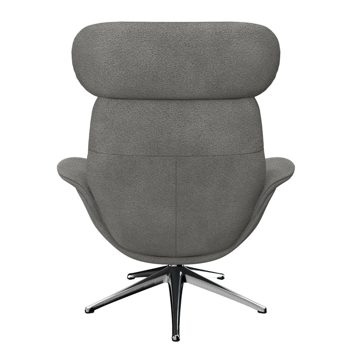 RELAXSESSEL - Grau, Textil/Metall (90/107/90cm) - home24