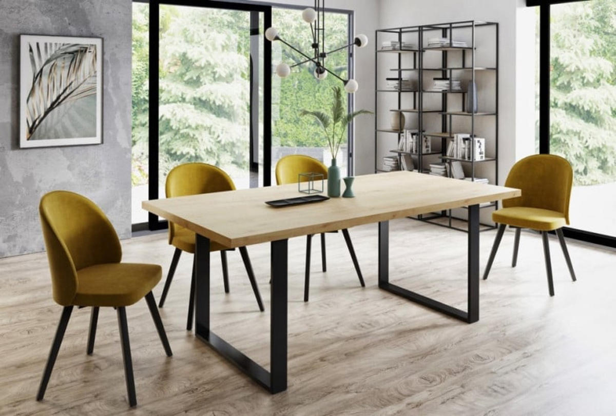 TISCH Schwarz Timi Ausziehbar 80/140 cm - Multicolor, Holzwerkstoff (140/80/76cm) - Sepro Meble