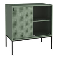 SIDEBOARD Eidsvoll - Schwarz/Grün, Metall (80/85/45cm) - [en.casa]