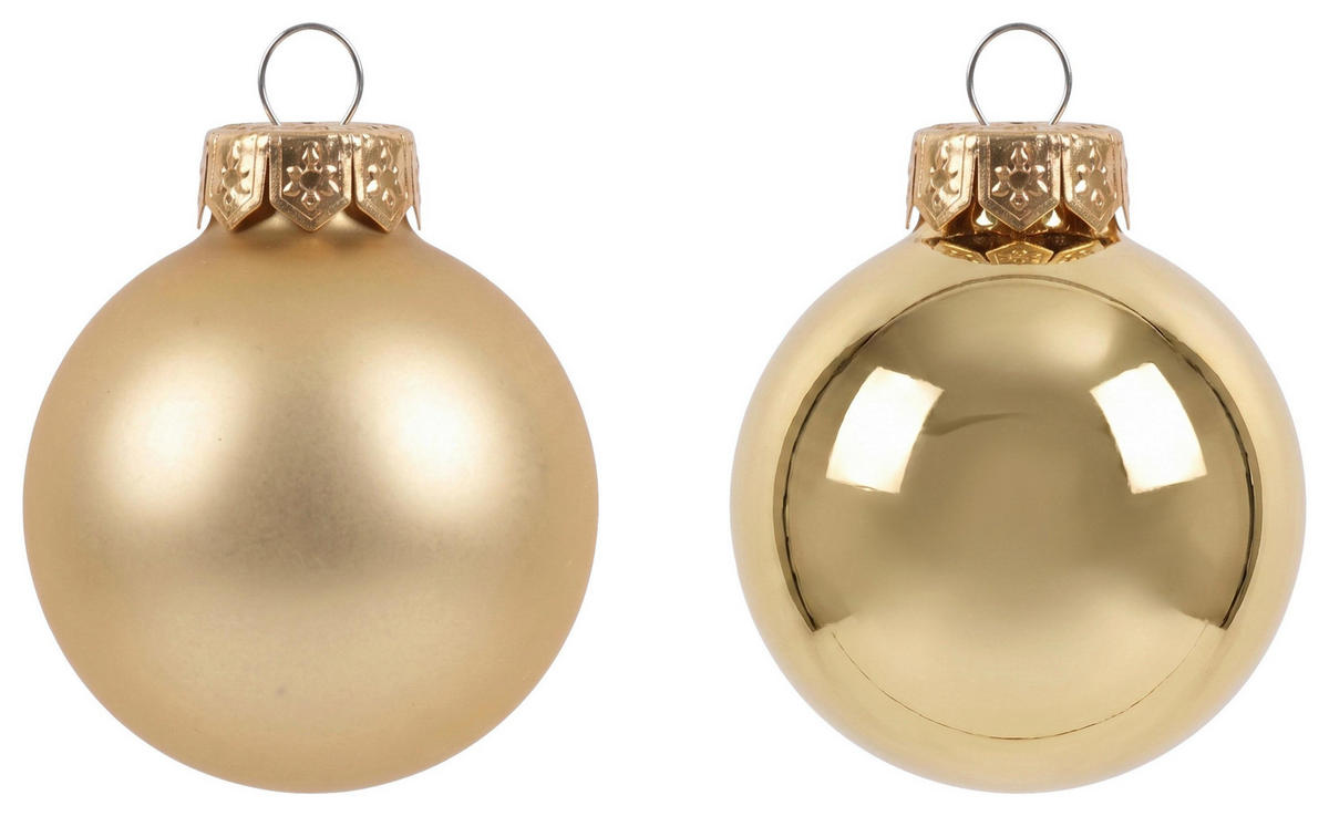 CHRISTBAUMKUGEL Noel Goldfarben, 15-tlg. - Goldfarben, Glas (1/1/1cm) - Mömax