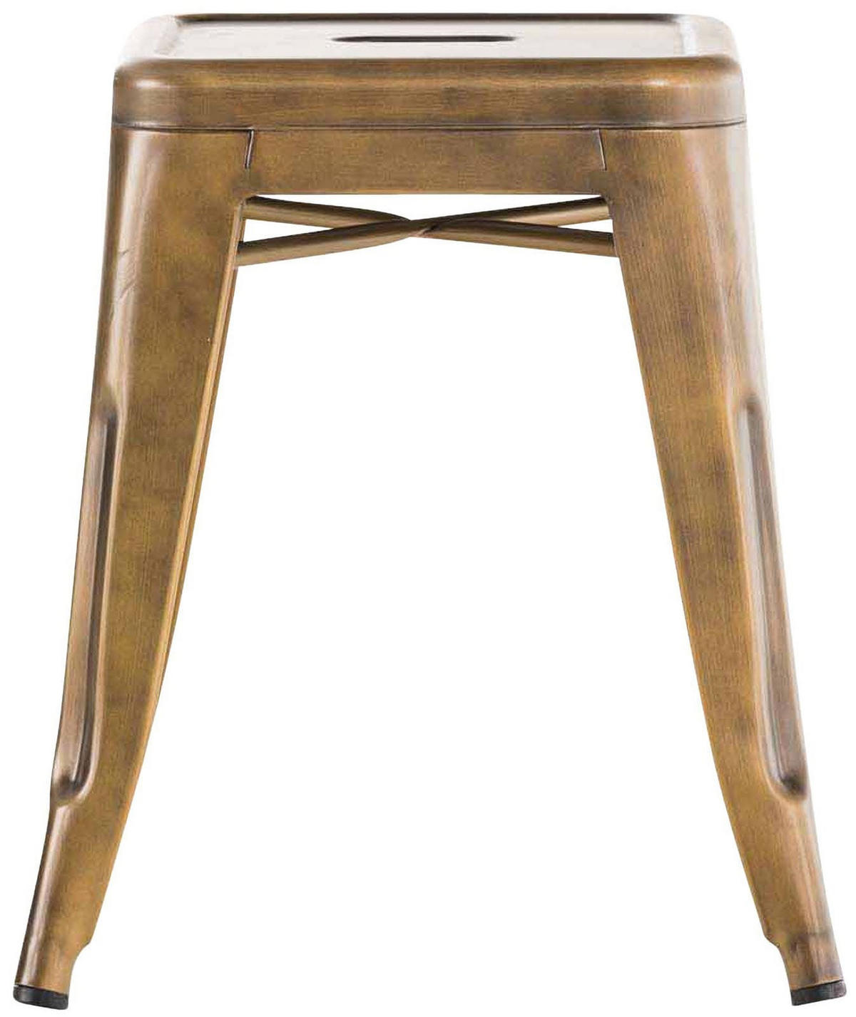 HOCKER Fulda 4er Set 40x40x46cm Metall Gold Küchenhocker - Goldfarben, Metall (40/46/40cm) - DELUKE