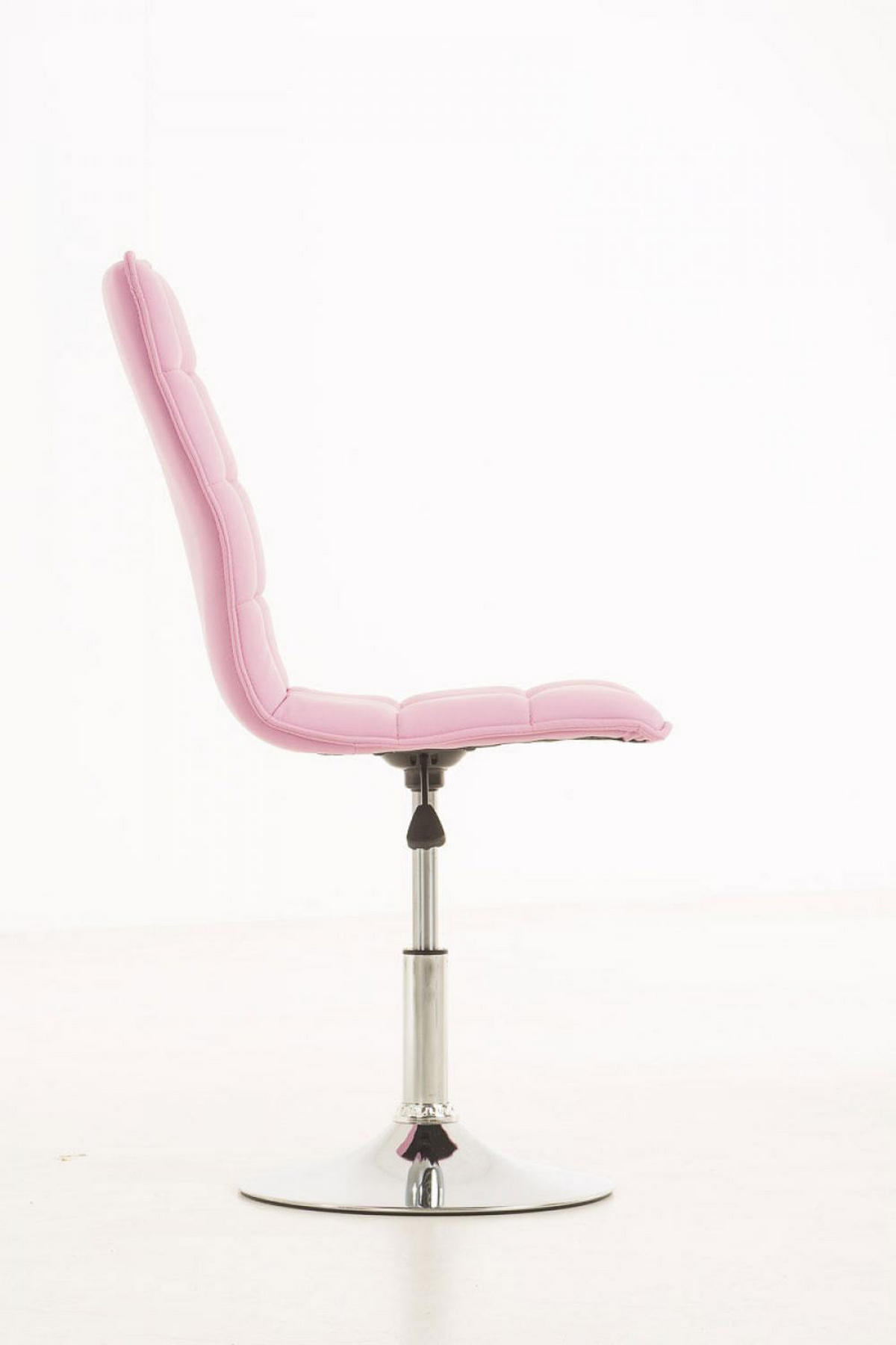 DREHSTUHL Lederlook pink - Chromfarben/Pink, Textil/Metall (43/90/56cm) - CLP