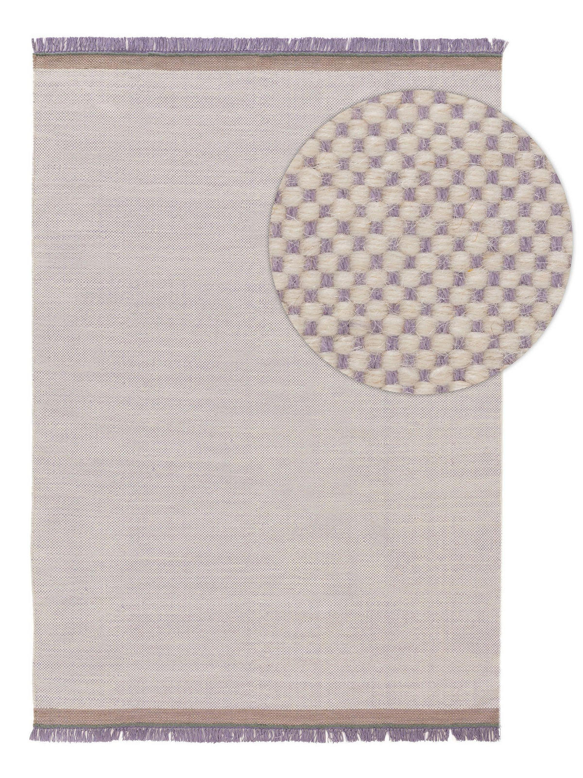 WOLLTEPPICH Karla Lila 80x120 cm - Lila, Textil (80/120cm) - benuta Pop