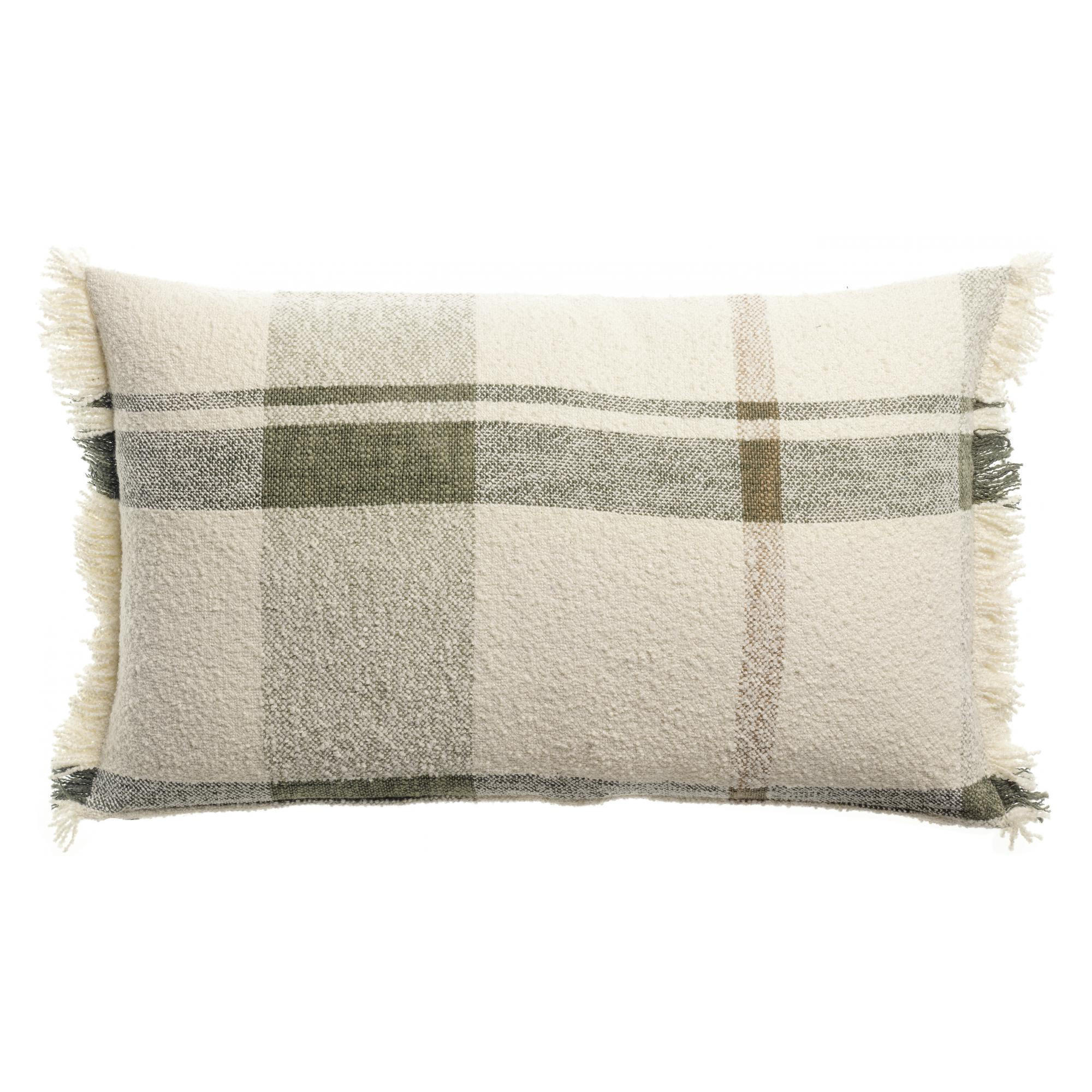 JACQUARD-KISSEN Jane multico 40 x 65 cm - Beige/Grün, Textil (40/65cm) - Vivaraise