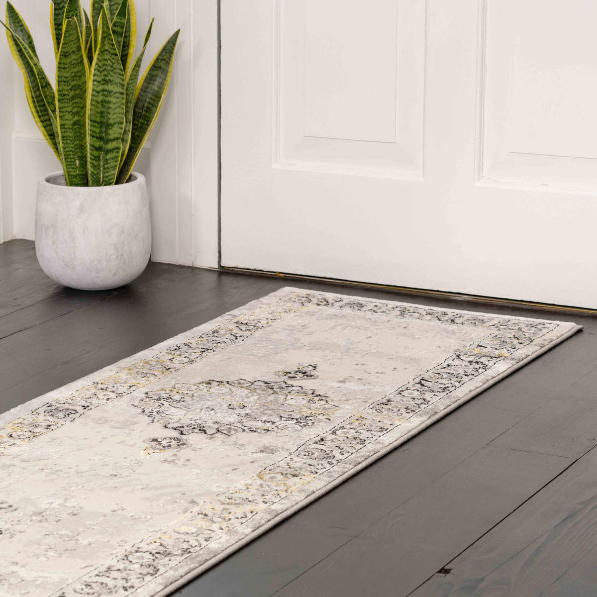 WEBTEPPICH Victoria Gold - Goldfarben/Grau, Textil (190/280cm) - Kukoon Rugs