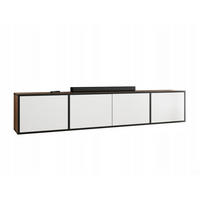 TV-LOWBOARD EDI 4 Craft Gold Eiche / Weiß – 4-türig - Honigeiche/Weiß, Holzwerkstoff (206.4/42/38.9cm)