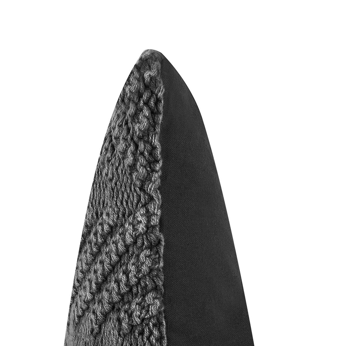 DEKOKISSEN Dunkelgrau 45/45 cm Konni - Dunkelgrau, Naturmaterialien/Textil (45/45cm) - Beliani