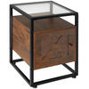 NACHTSCHRANK Kidderminster,40 x 43 60,5 cm,Industrial Holz dunkel, rustikal - Rostfarben, Holzwerkstoff (43/60.5/40cm) - tectake