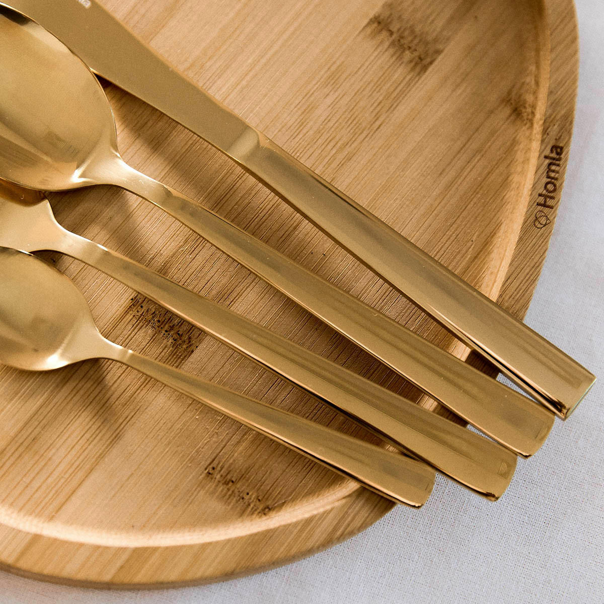 BESTECKSET Fabro Gold 24-tlg. - Goldfarben, Metall - Homla