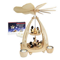 PYRAMIDE Schneemänner 20/24/35 cm - Multicolor, Holz (0.1/35/0.1cm) - Dekoteam24