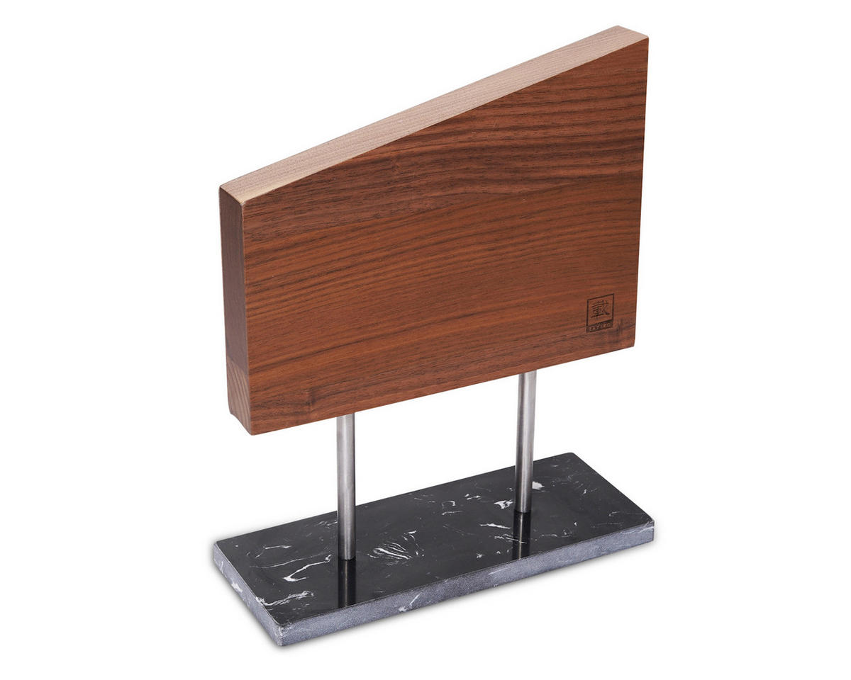 MAGNET-MESSERBLOCK - Nussbaumfarben, Holz (28/8.9/23cm) - Zayiko