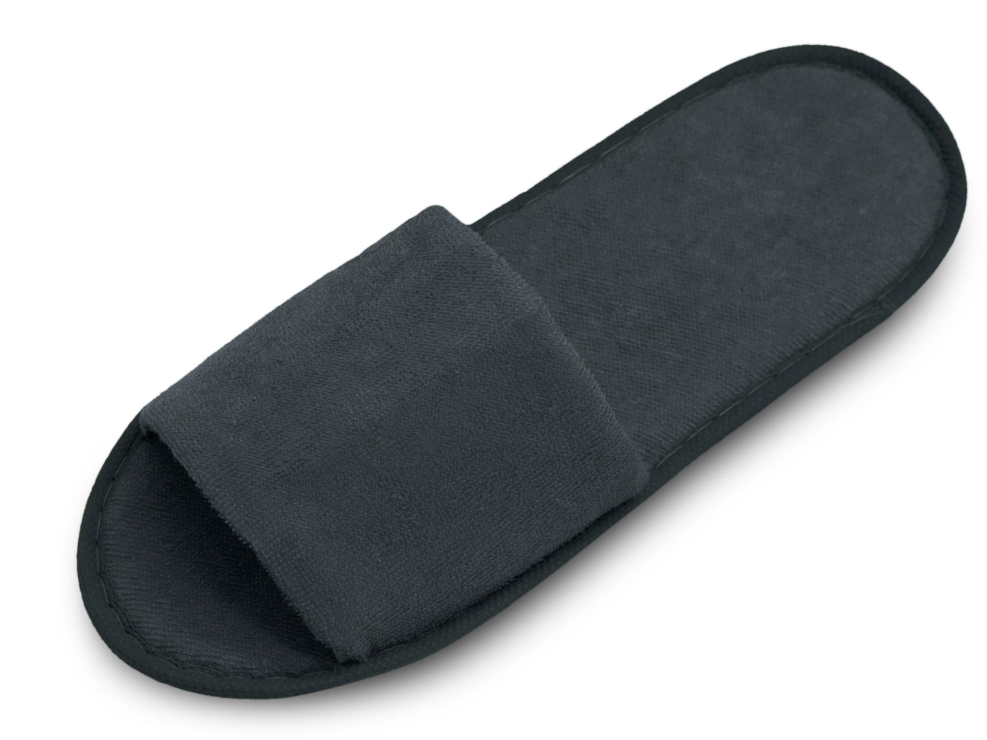 FROTTIERSLIPPER, 10er-Set, 100% Polyester - Dunkelgrau, Textil (5/1/31cm) - Zollner