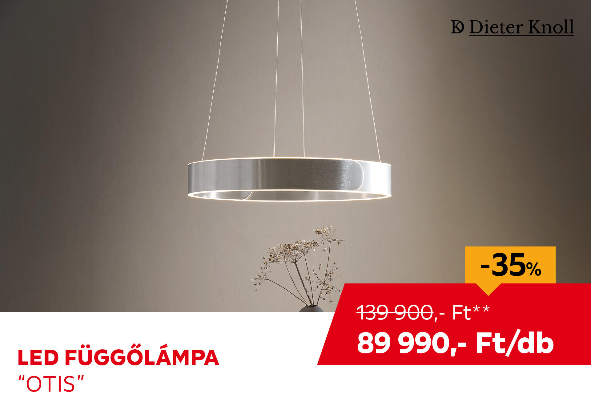 LED FÜGGŐLÁMPA "OTIS"  Kiemelt termék 139900 Ft.- helyett 89990 Ft.-