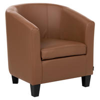 SESSEL Kunstleder Braun Borwick - Braun, Kunststoff (68/61/58cm) - Beliani