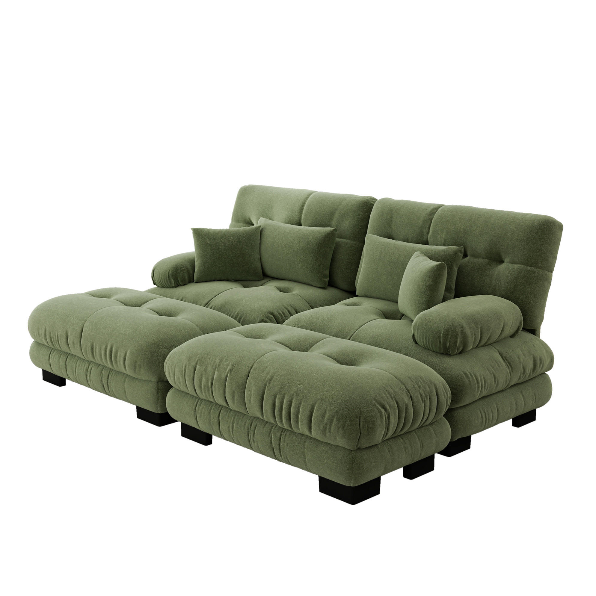 Flora Grace Sofa Grün 145x81x220 cm