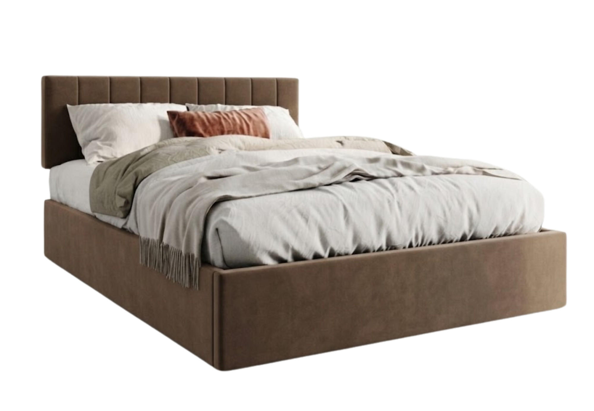 POLSTERBETT 160x200 cm in Bronze-Beige - Bronzefarben, Metall (160/200cm) - Home Collective