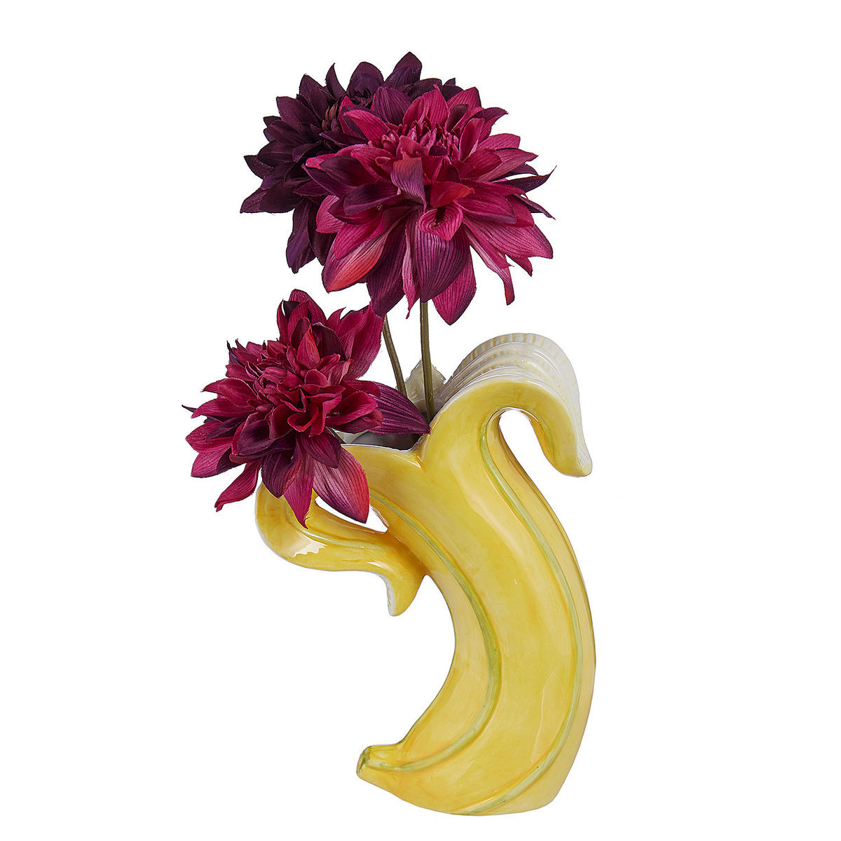 VASE (4er Set) Banana - Gelb, Stein (12/24/17cm) - Butlers
