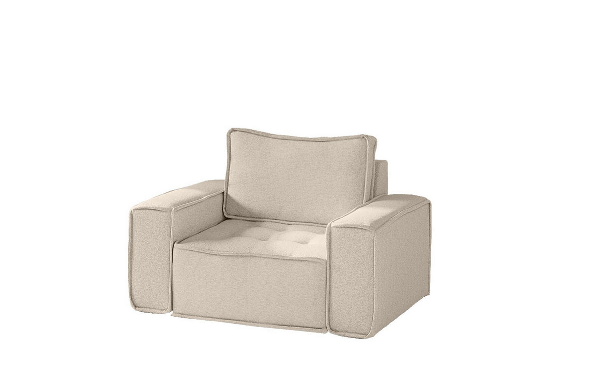 SESSEL Sande In Alpine - Beige, Holzwerkstoff/Textil (132/85/90cm) - Fun Möbel