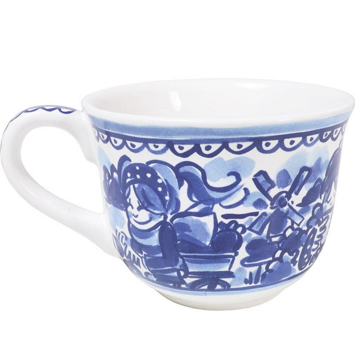SUPPENSCHALE Winter in Blau - 14cm - Multicolor, Keramik (12.7/16.2/9.7cm) - Blond Amsterdam
