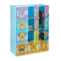 STECKREGAL Kinderzimmer - Multicolor, Kunststoff/Metall (110/145/46.5cm) - Relaxdays