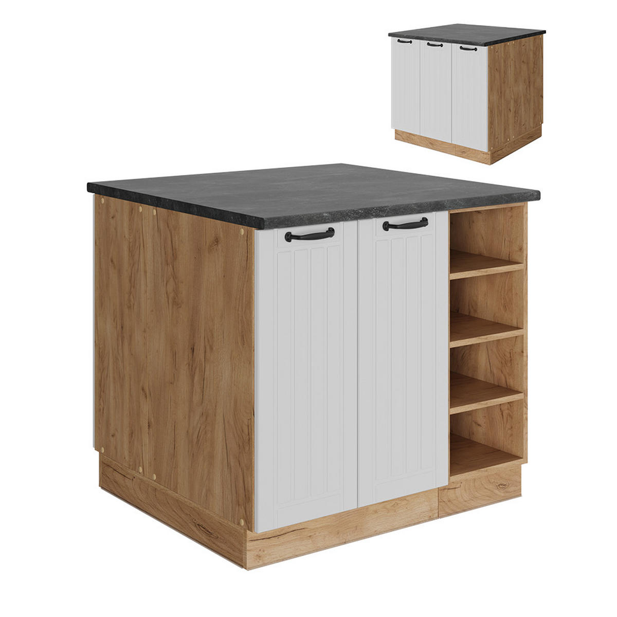 KUCHYŇSKÝ OSTROV Fame-Line Bílý venkovský dům - bílá, kompozitní dřevo (90/82/60cm) - Vicco