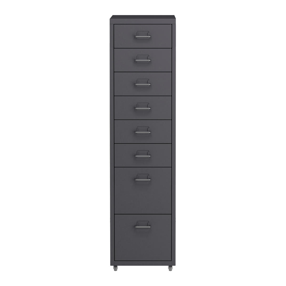 ROLLCONTAINER Kökar - Dunkelgrau, Metall (28/109/41cm) - [en.casa]