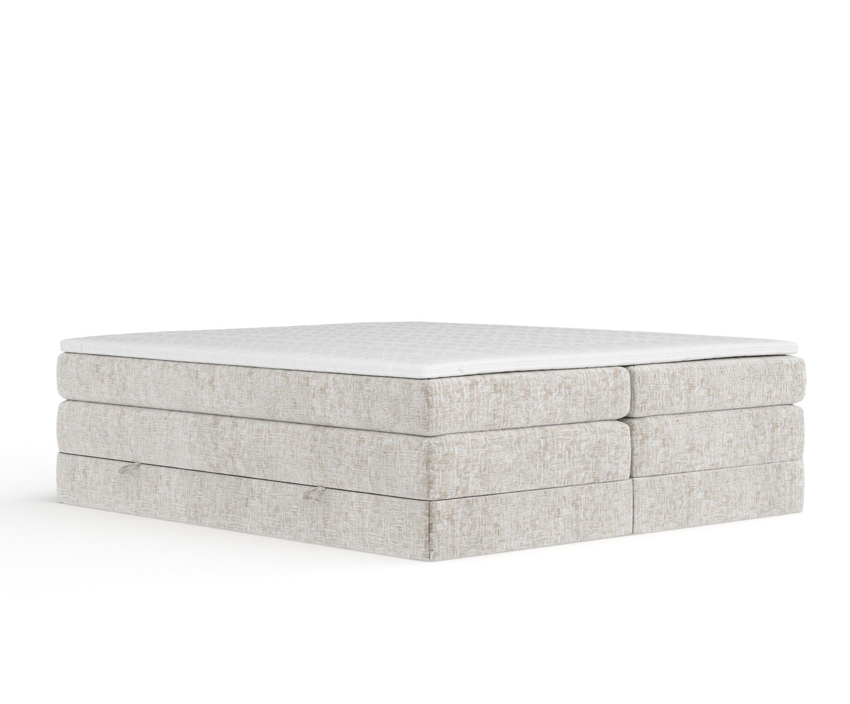 BOXSPRINGBETT Juniper Beige 180/200 cm - Beige/Schwarz, Holz/Holzwerkstoff (180/200cm) - Maison de Reve