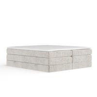 BOXSPRINGBETT Juniper Beige 160/200 cm - Beige/Schwarz, Holz/Holzwerkstoff (160/200cm) - Maison de Reve