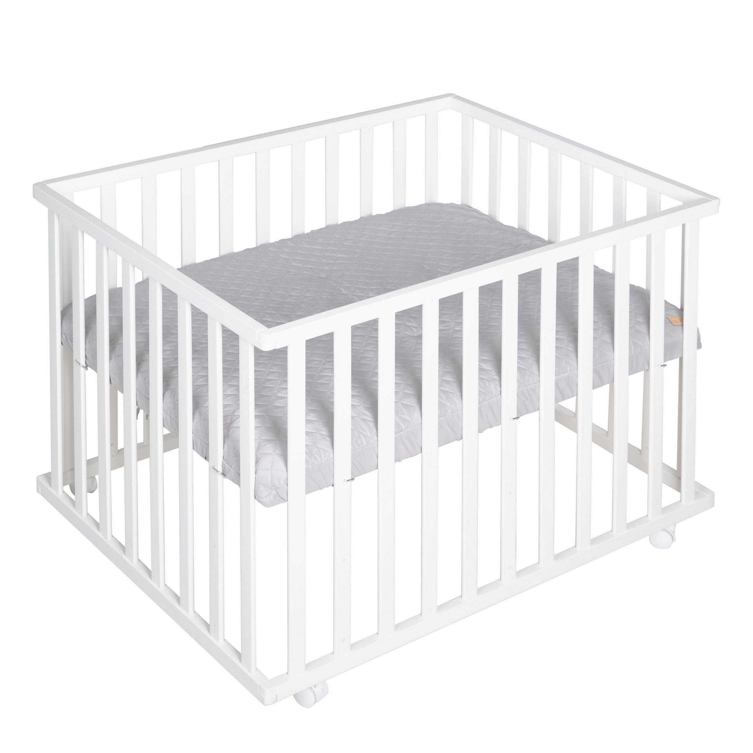 LAUFGITTER 100x75, roba Style grau - Weiß, Holzwerkstoff (72.5/72/98cm) - Roba