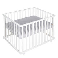 LAUFGITTER 100x75, roba Style grau - Weiß, Holzwerkstoff (72.5/72/98cm) - Roba