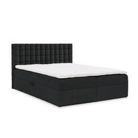 BOXBETT Toribo Premium - Schwarz, Holzwerkstoff/Textil (140/200cm) - Fun Möbel