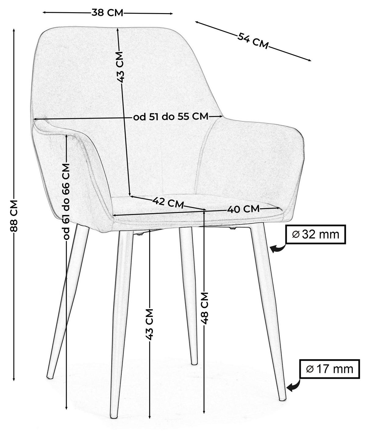STUHL IVO gepolstert - grau - Samt Velours - Schwarz/Grau, Textil/Metall (55/88/54cm) - NEW HOME