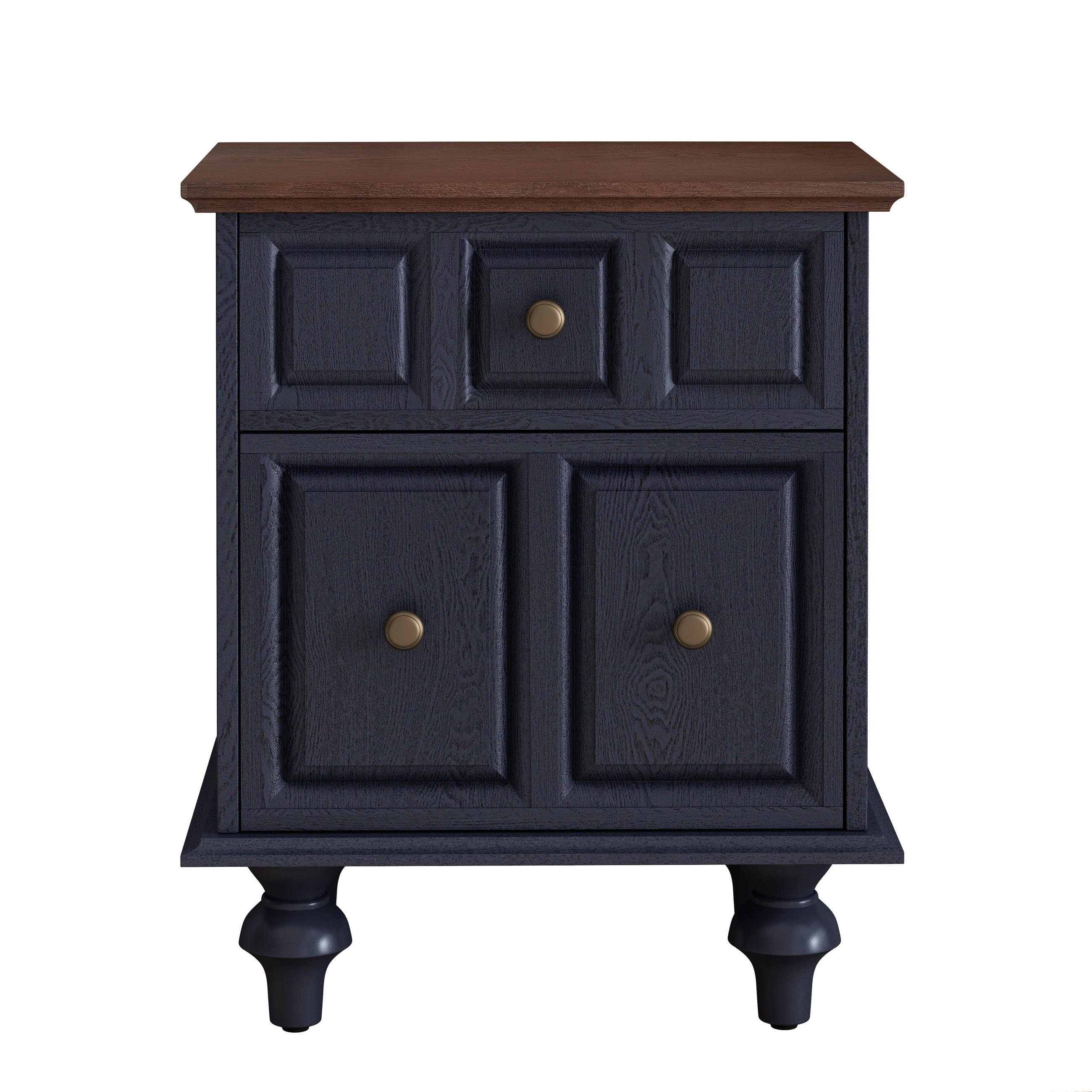 NACHTTISCH Dunkelblau 52/40/60,5 cm - Dunkelblau, Holz (52/60.5/40cm) - PANGIVO