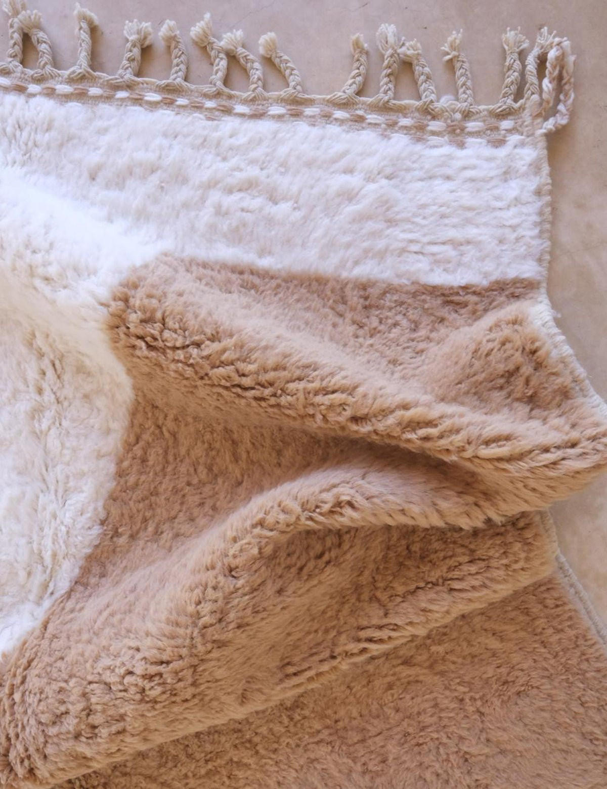 BERBERTEPPICH Ethno schlicht Wolle 165x 267 cm - Braun, Naturmaterialien (165/267cm) - AFK Living