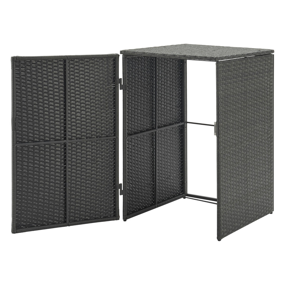 MÜLLTONNENBOX Widnau - Dunkelgrau, Kunststoff (70/109/78cm) - [en.casa]