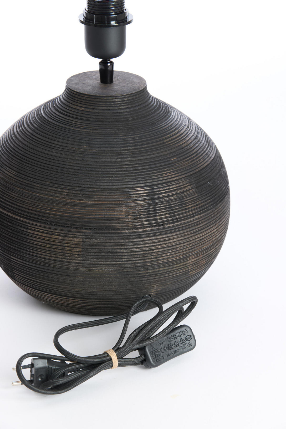 LAMPENFUSS Khomai Braun Ø26/31,5 cm - Braun, Holz (26/26/31.5cm) - Light & Living