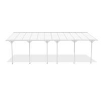 PERGOLA / CARPORT Kleo Weiß 8m x 3m - Weiß, Metall (748/270/300cm) - Cazeboo