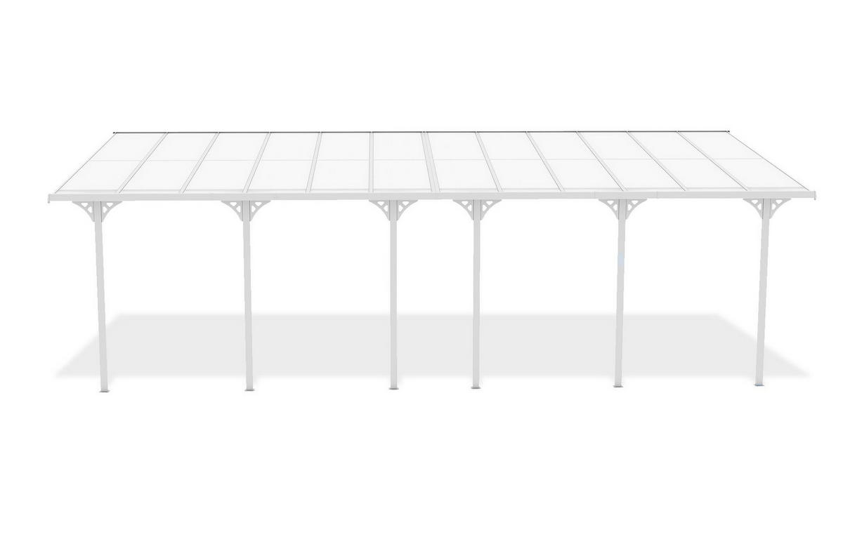 PERGOLA / CARPORT Kleo Weiß 8m x 3m - Weiß, Metall (748/270/300cm) - Cazeboo